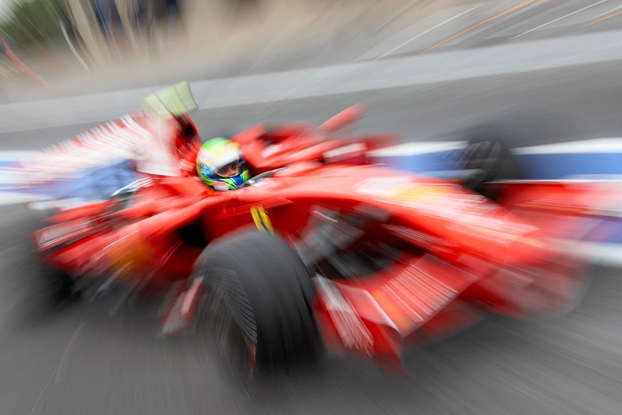 Felipe Massa zooms through pitlane
