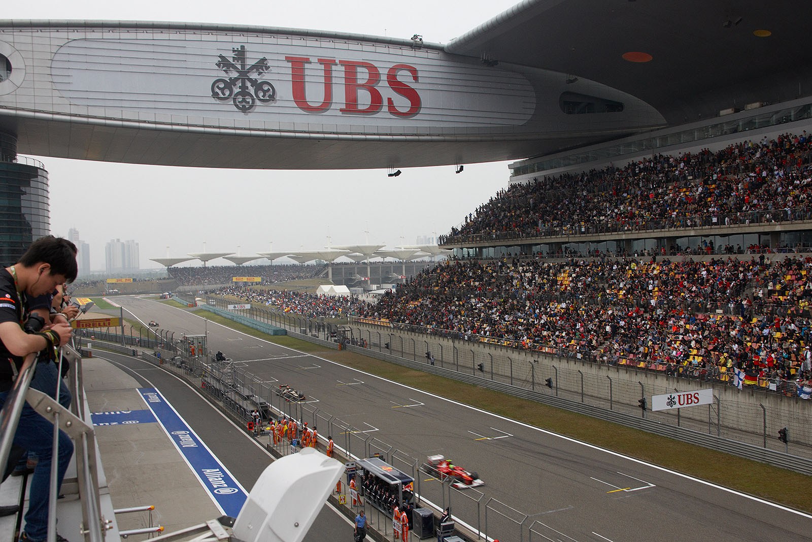 A view from the paddock roof