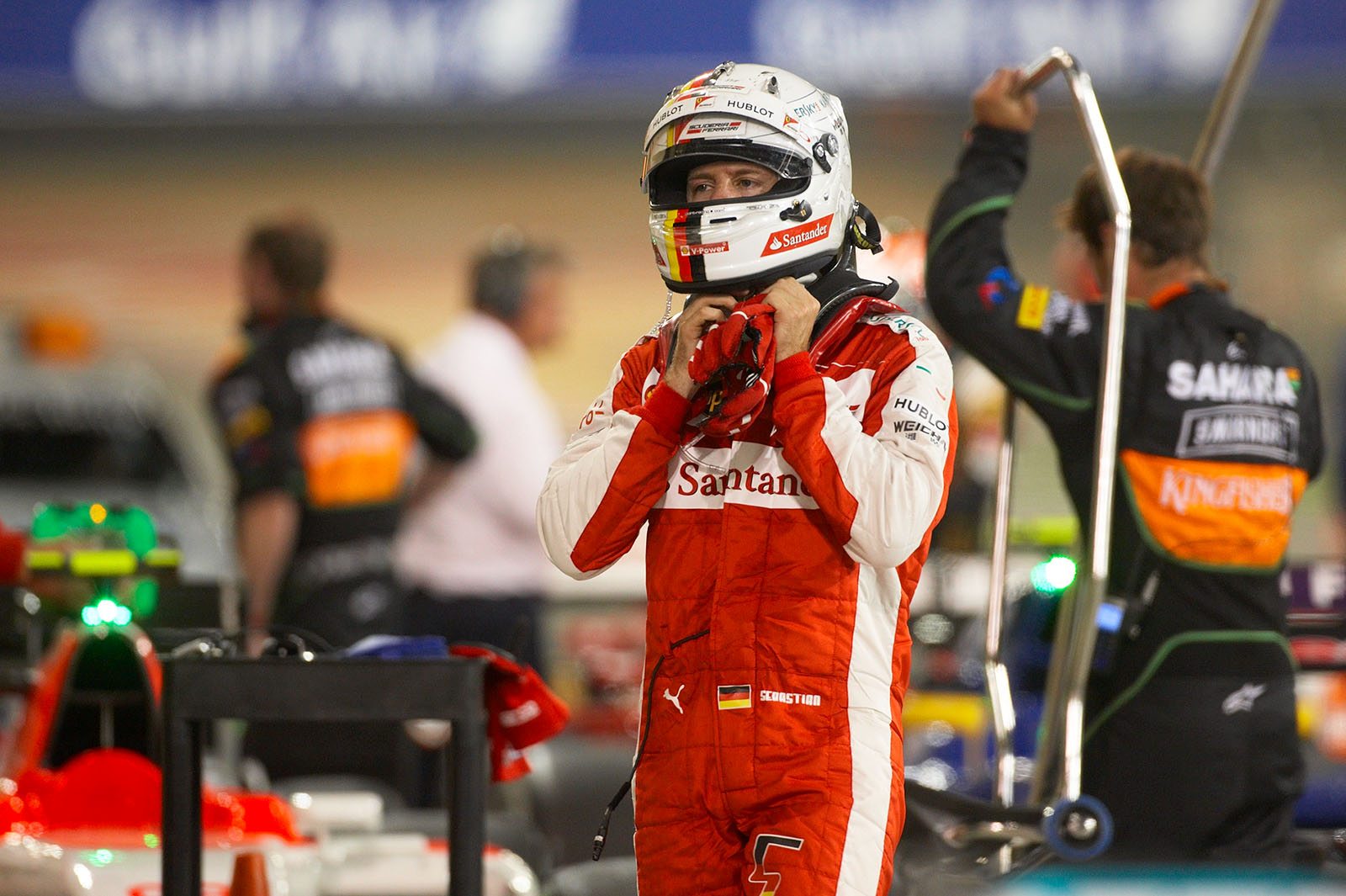 4th place for Ferrari driver Sebastian Vettel, Bahrain Grand Prix, 2015