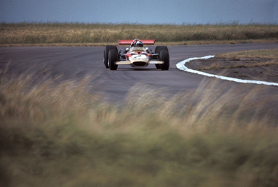 Jochen Rindt on Lotus-Cosworth 49B