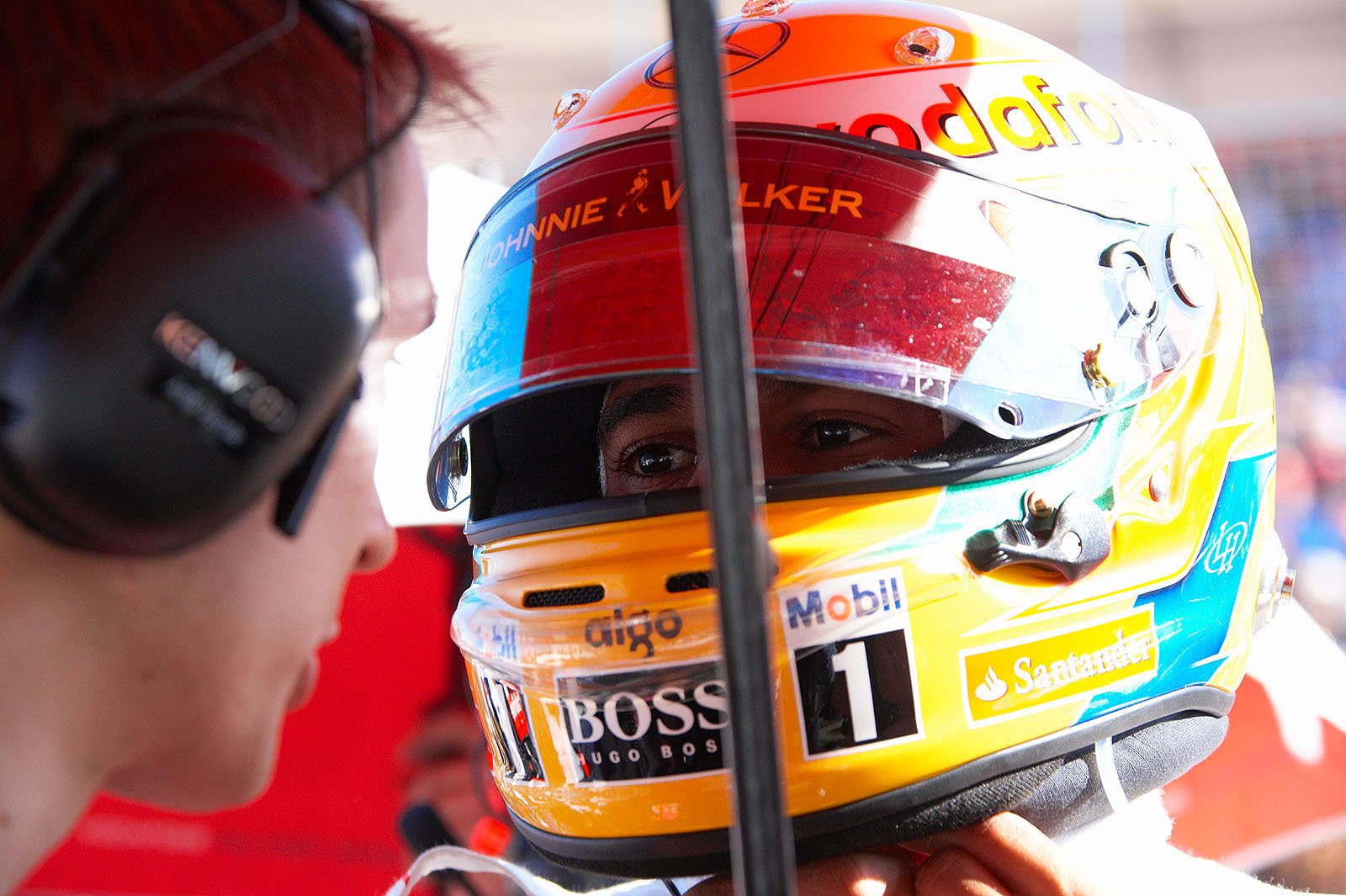 Lewis Hamilton, McLaren Mercedes, arrives at the grid