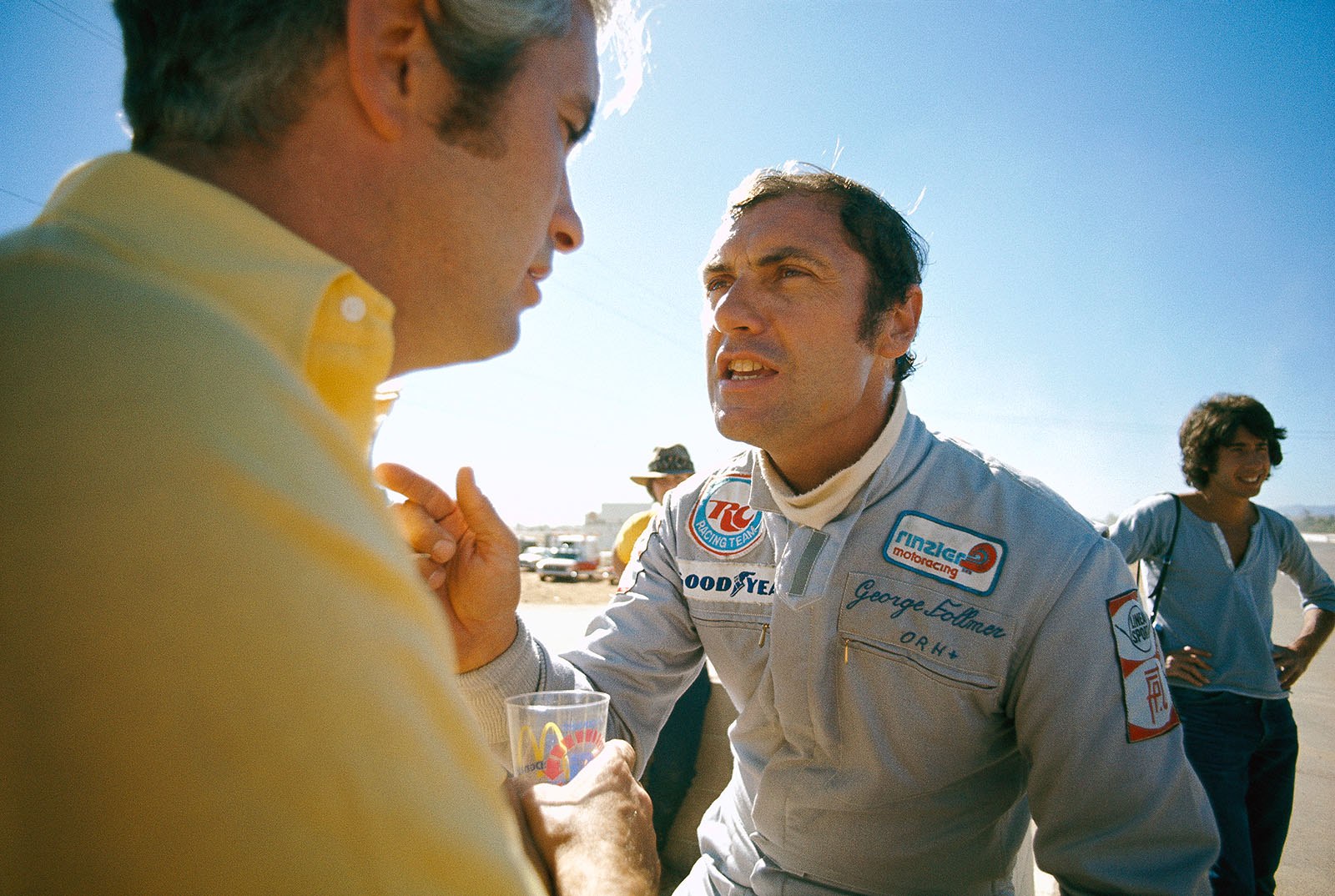 George Follmer discusses with Roger Penske