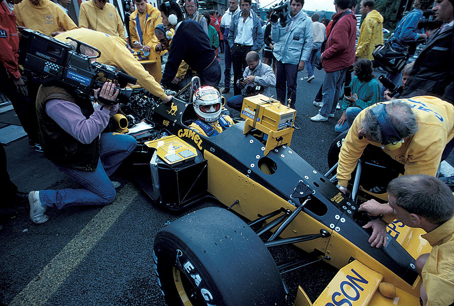 Nelson Piquet in the Lotus-Honda