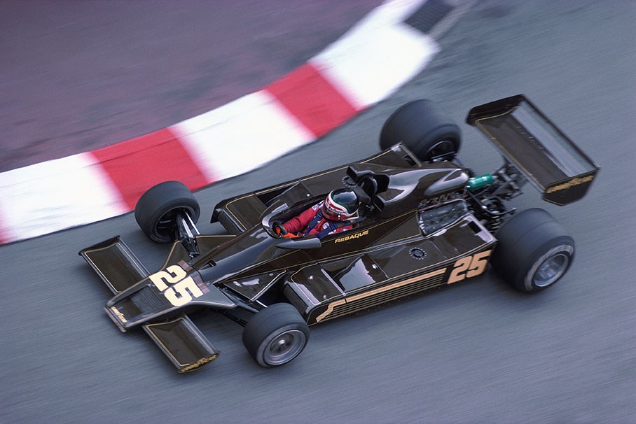 Hector Rebaque in his ex-works Lotus 78.