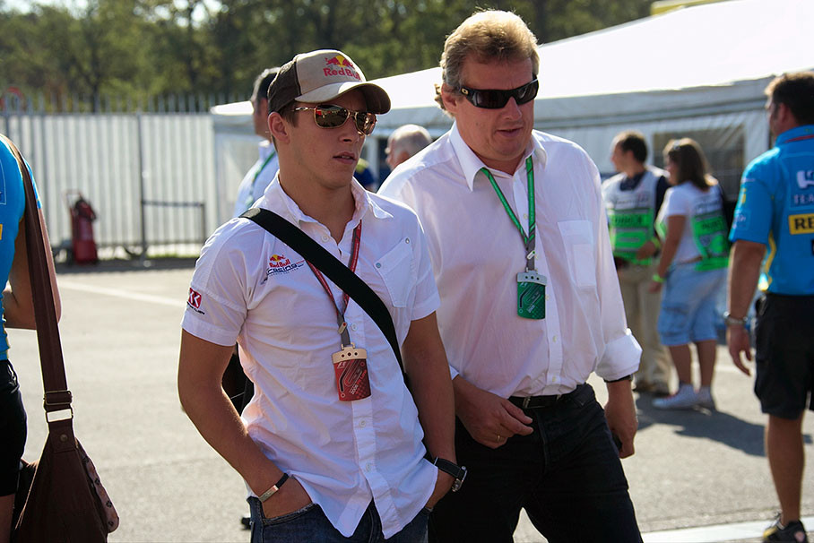 Christian Klien with his father and manager Johannes Klien, now on job search