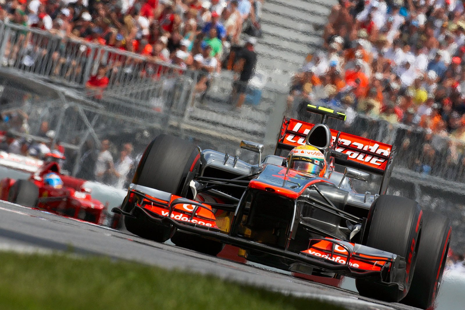 Lewis Hamilton, McLaren Mercedes, in front of Alonso