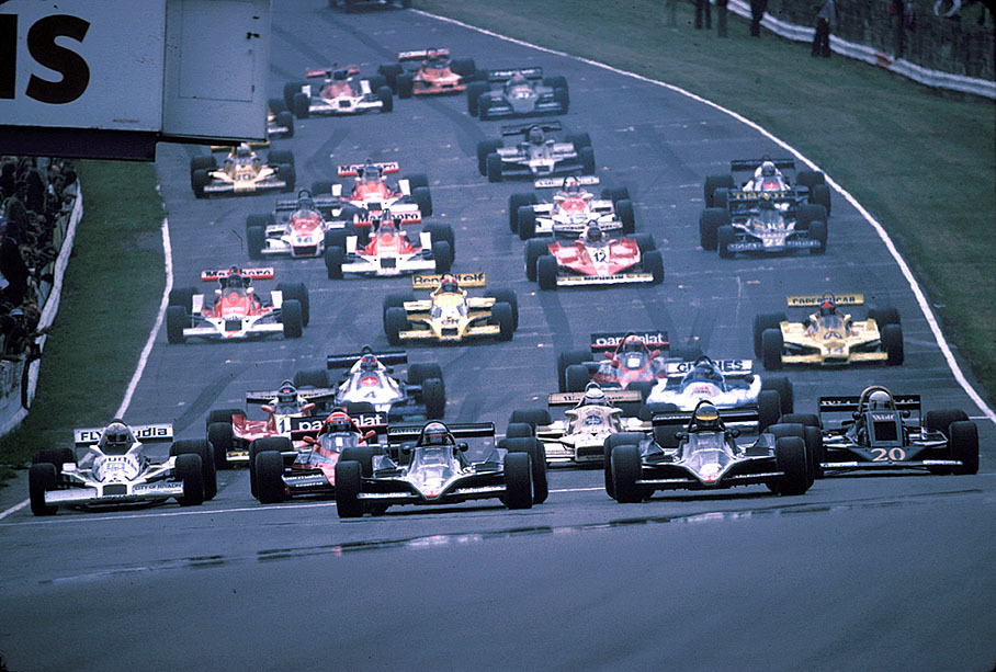 Both Lotus start from front row at the British GP 1978