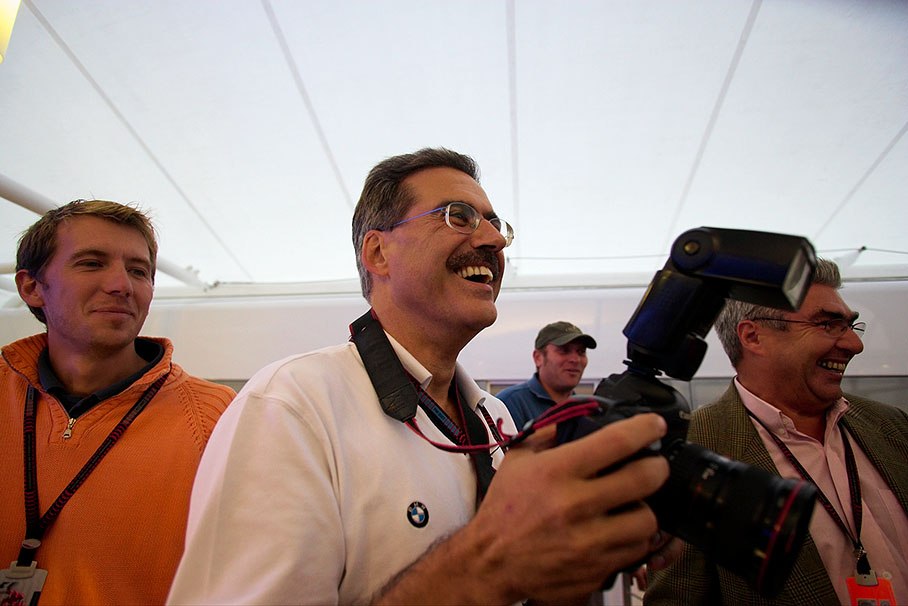 Dr. Mario Theissen during a team event for photographers.