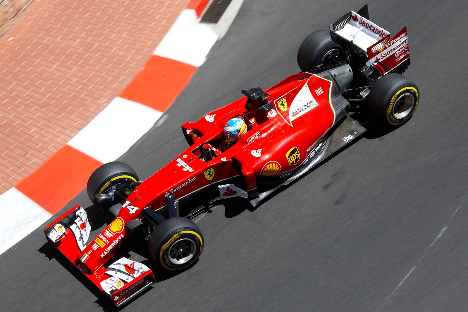 Fernando Alonso, Ferrari, at Mirabeau Bas, also known as Schleg's corner