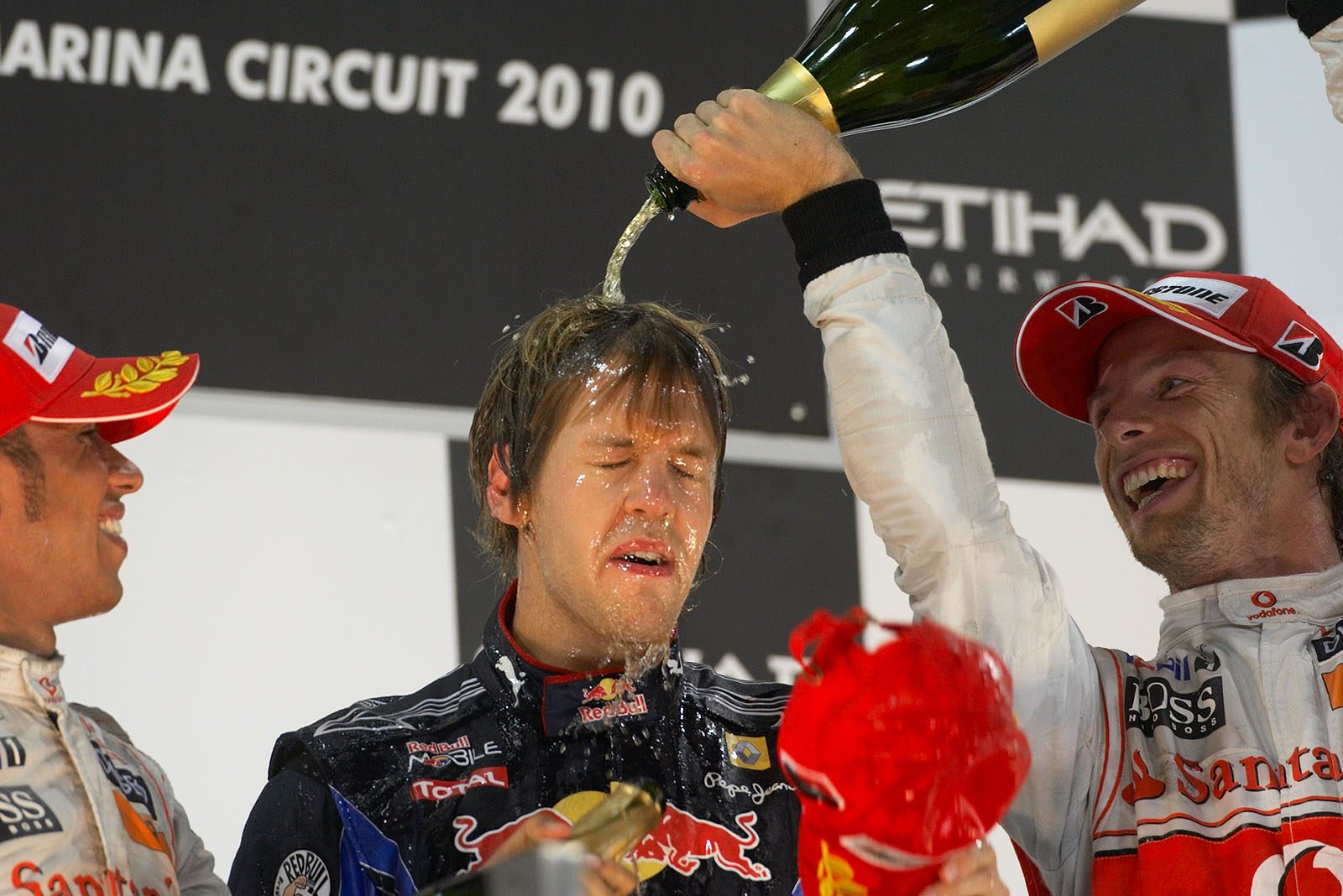 A champagne / rose water well for the youngest World Champion ever Sebastian Vettel