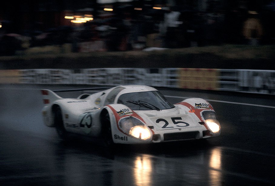 The Porsche 917L #042 of Porsche KG Salzburg, driven by Vic Elford (GB) and Kurt Ahrens, Jr. (D), did not finish the race