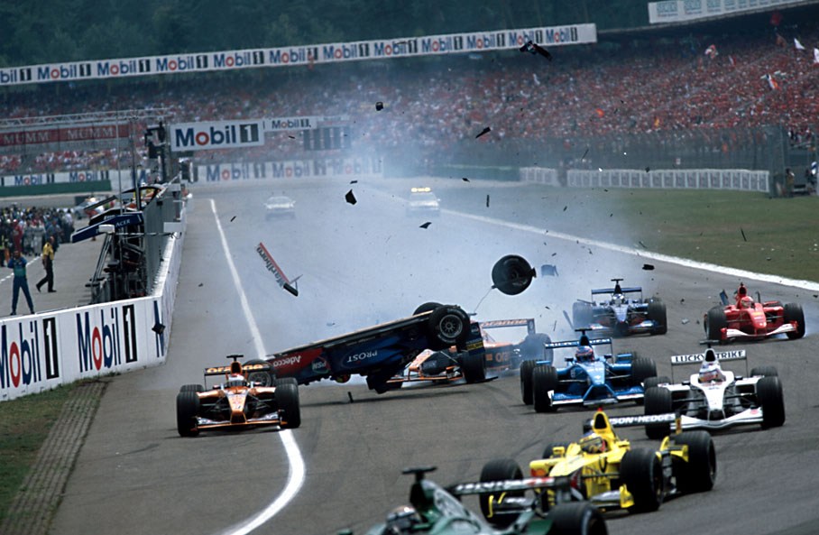 Burtis crash at the start
