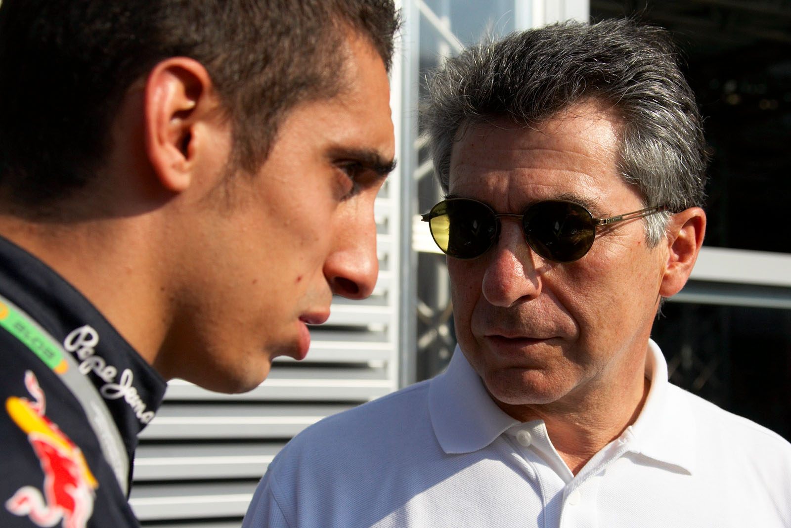 Senna's former manager Julian Jakobi with his protege Buemi