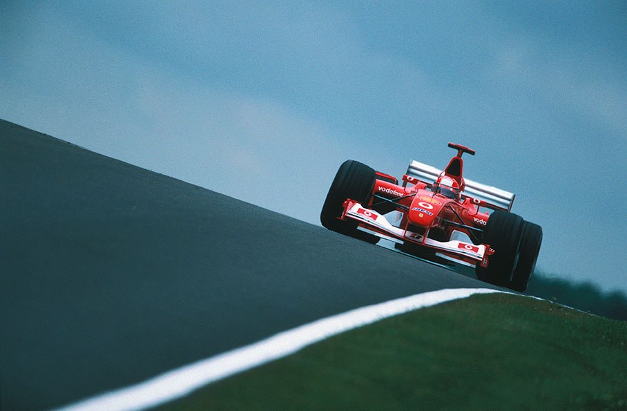 Michael Schumacher in his Ferrari
