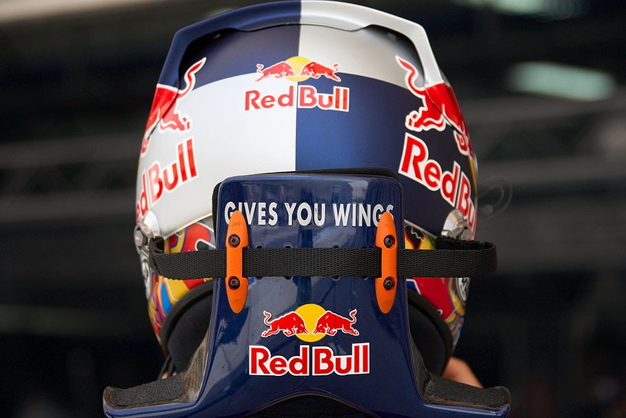 Sebastian Vettel's HANS and helmet