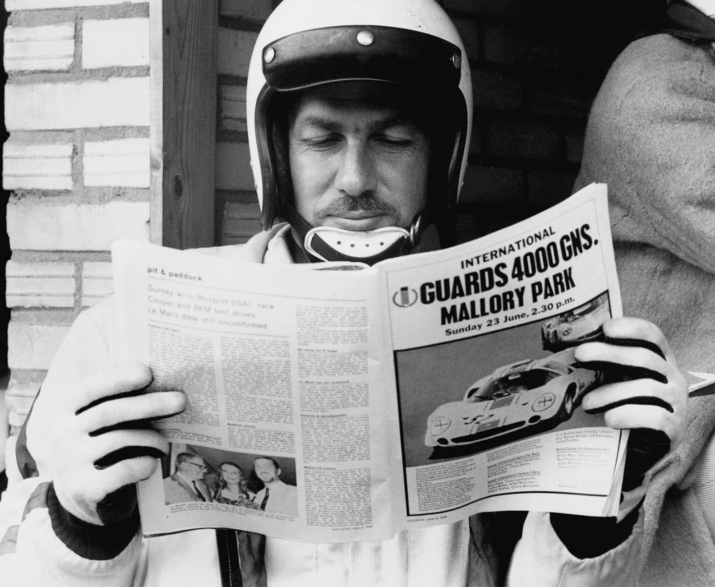Swede Joakim Bonnier in pits, Dutch Grand Prix, 1968