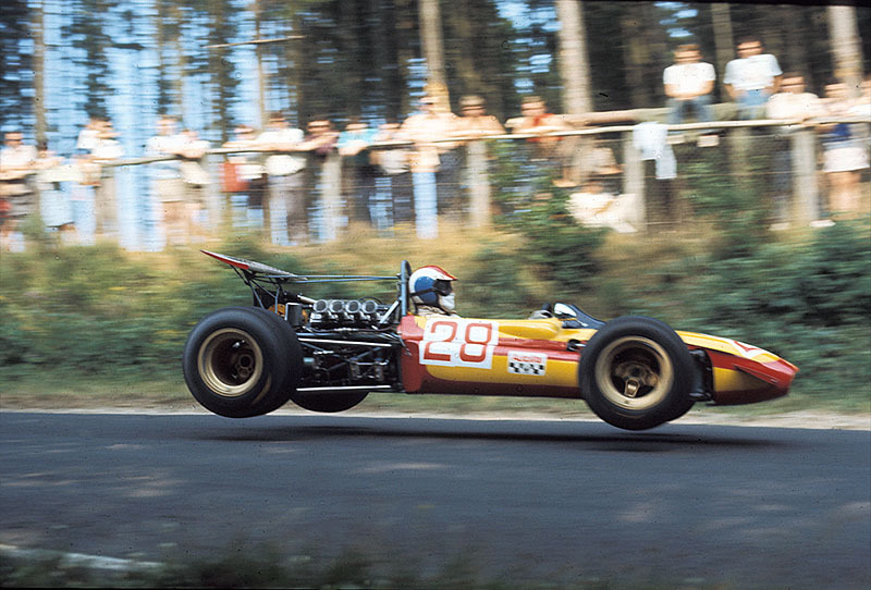Francois Cevert on an F2 Tecno-Cosworth TOO, German GP 1969