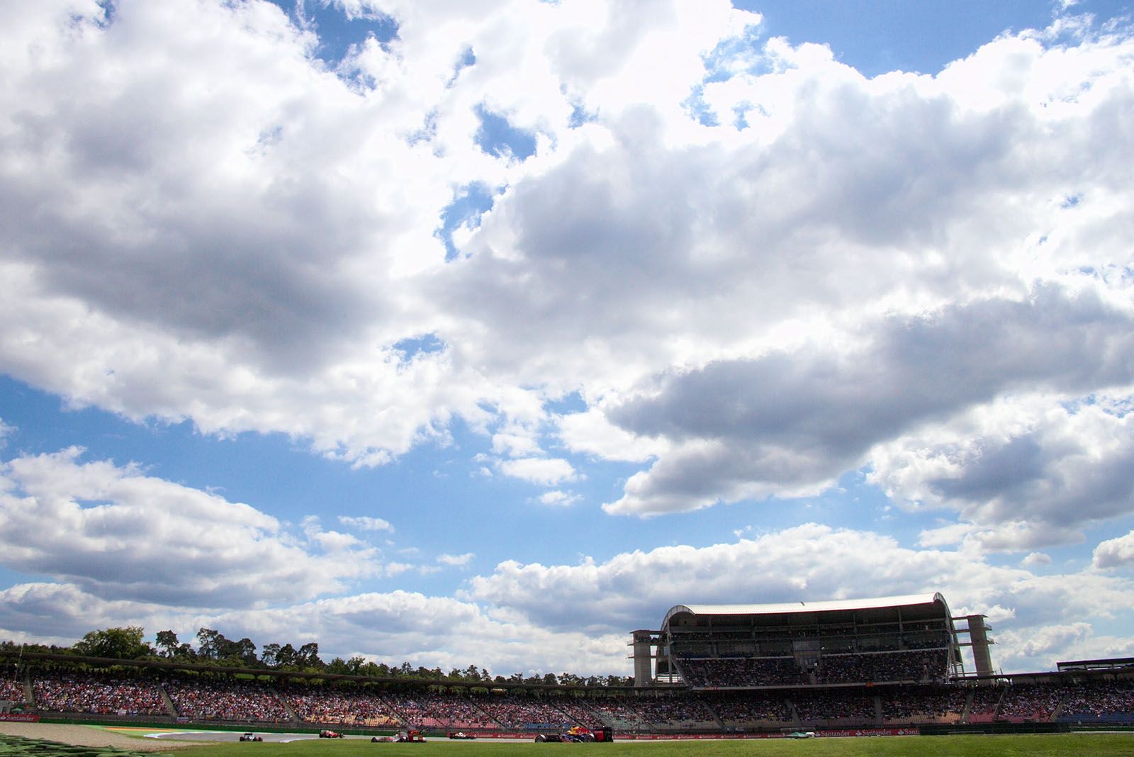 Clouds above the Hockenheim 'Motodrom' during the race