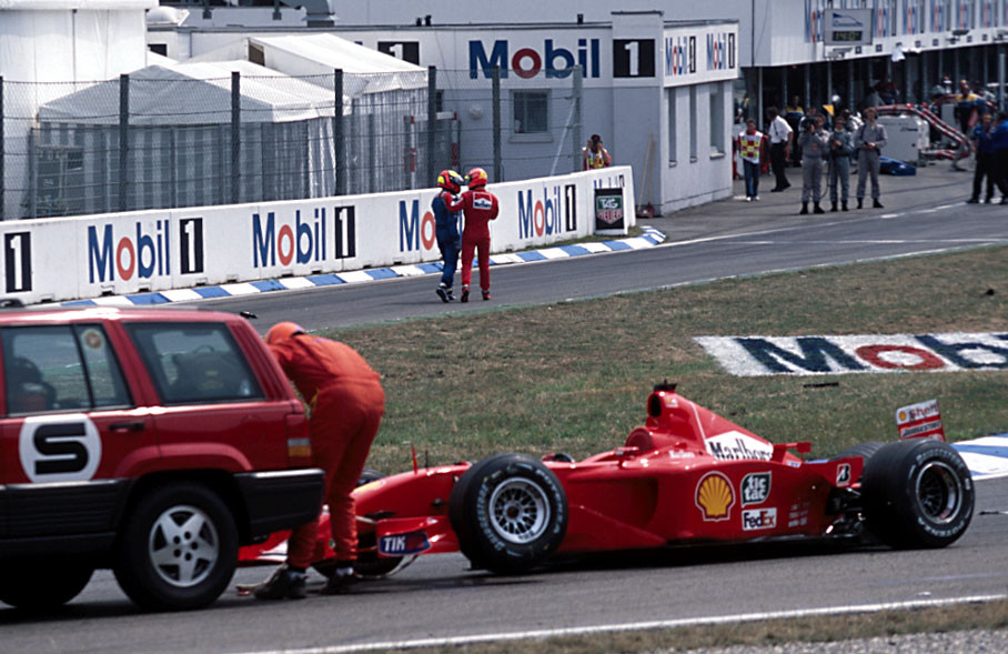Burti and Michael after the crash