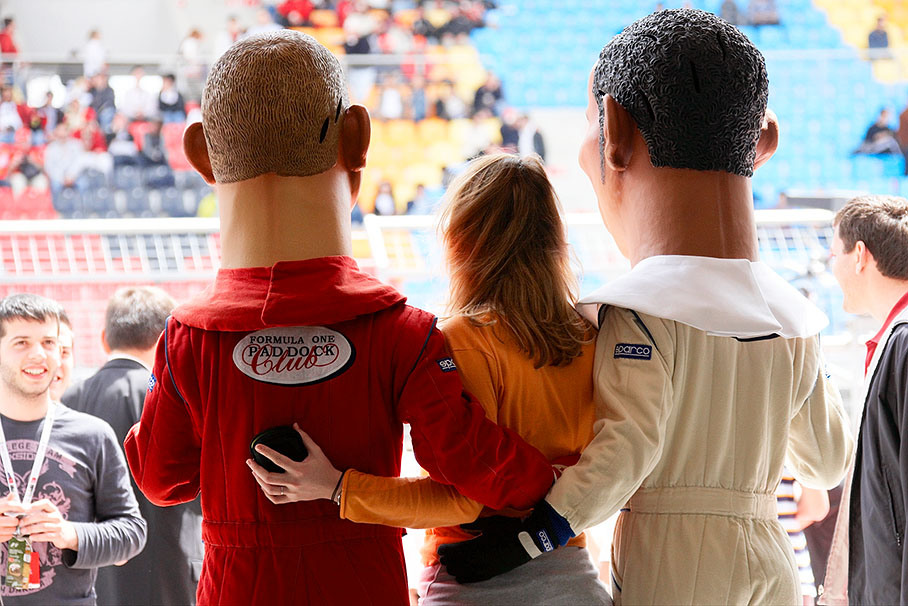 View at the back of the paddock club puppets