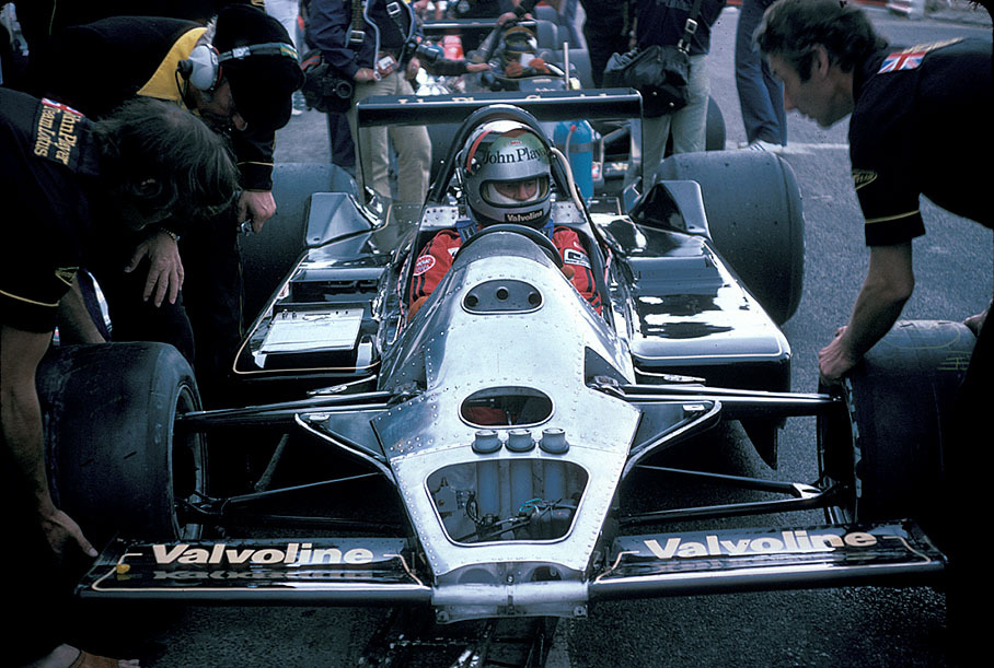 Mario Andretti in the Lotus-Cosworth