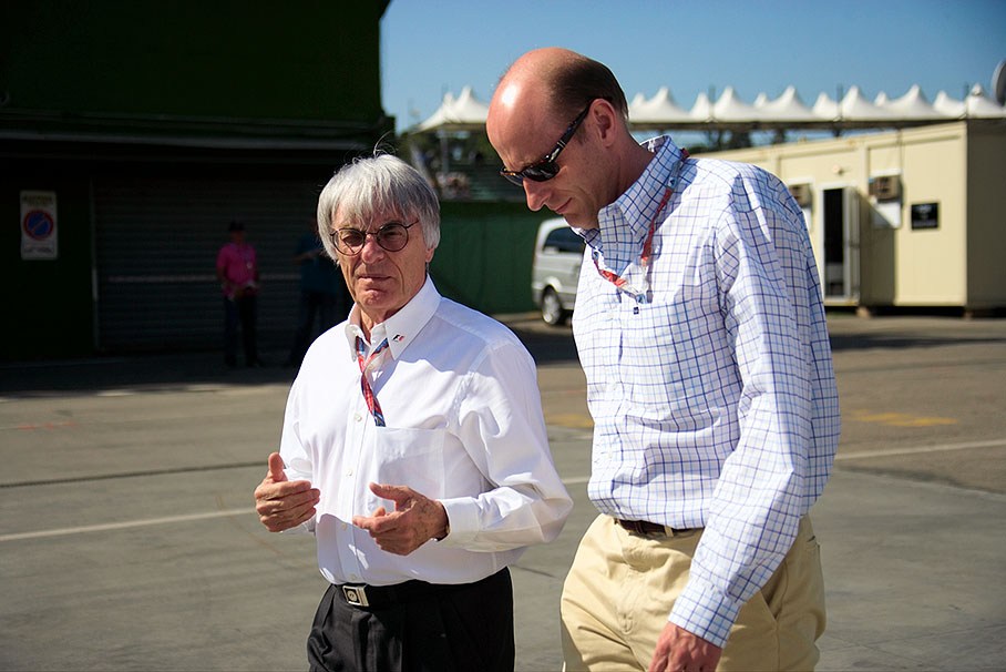 Bernie Ecclestone (left)