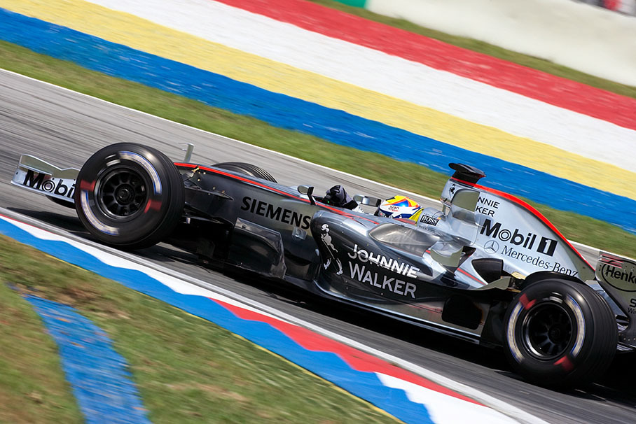 Juan Pablo Montoya in his McLaren-Mercedes