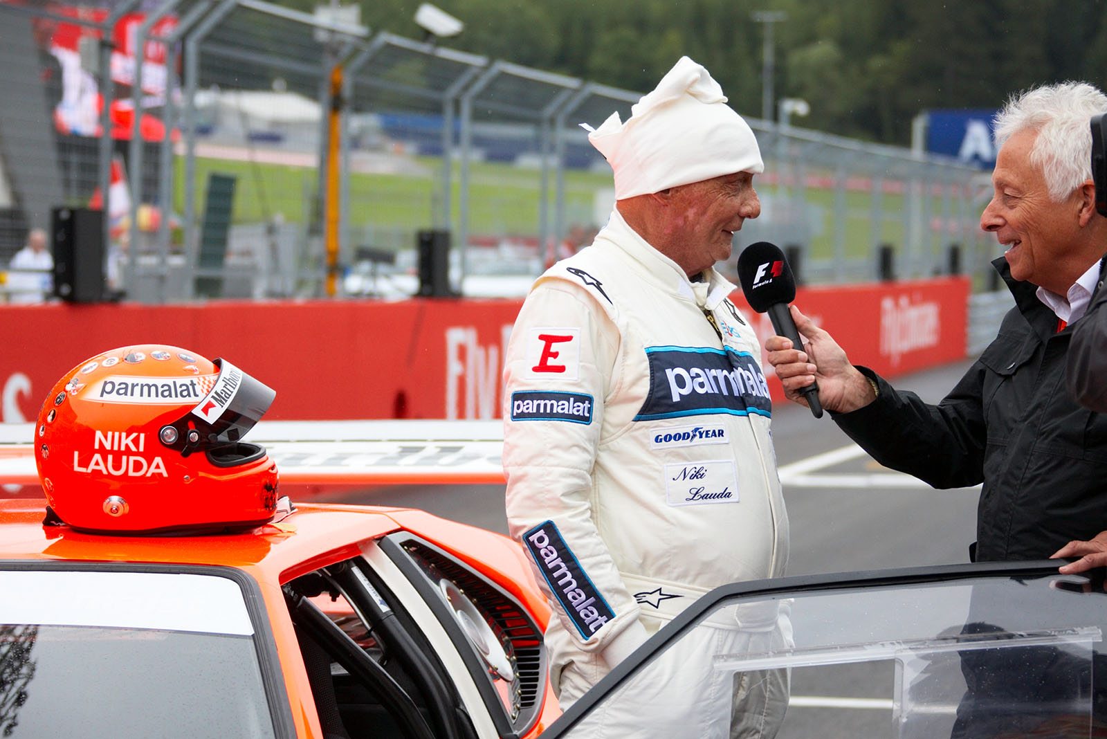 Niki Lauda in an interview after a few laps in his BMW M1 from 1979