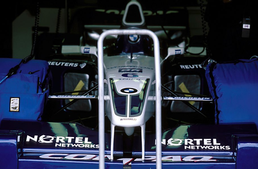 Montoyas car in the pits