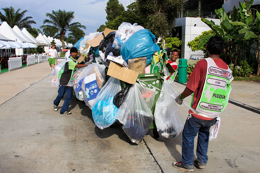 Litter is being removed several times a day to keep everything clean and tidy