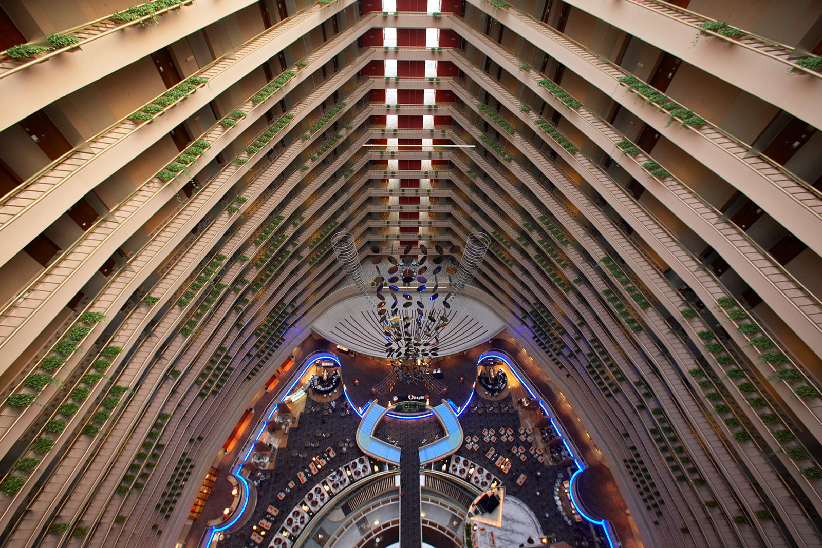 The inside of the Marina Mandarin Singapore Hotel