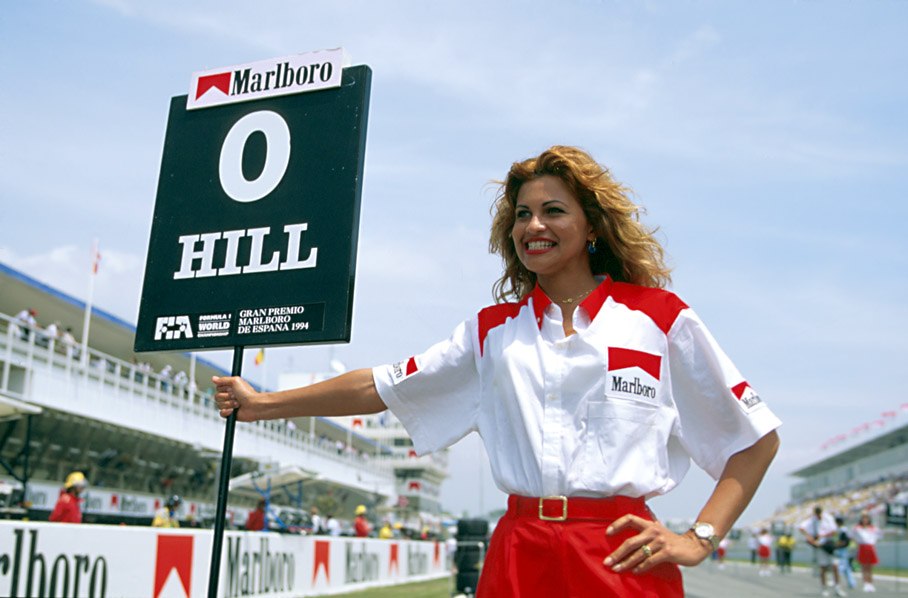 Damon Hill's grid girl
