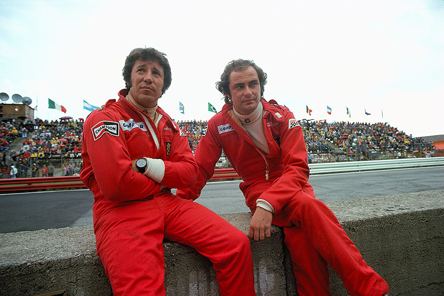 The two Lotus drivers Mario Andretti and Gunnar Nilsson