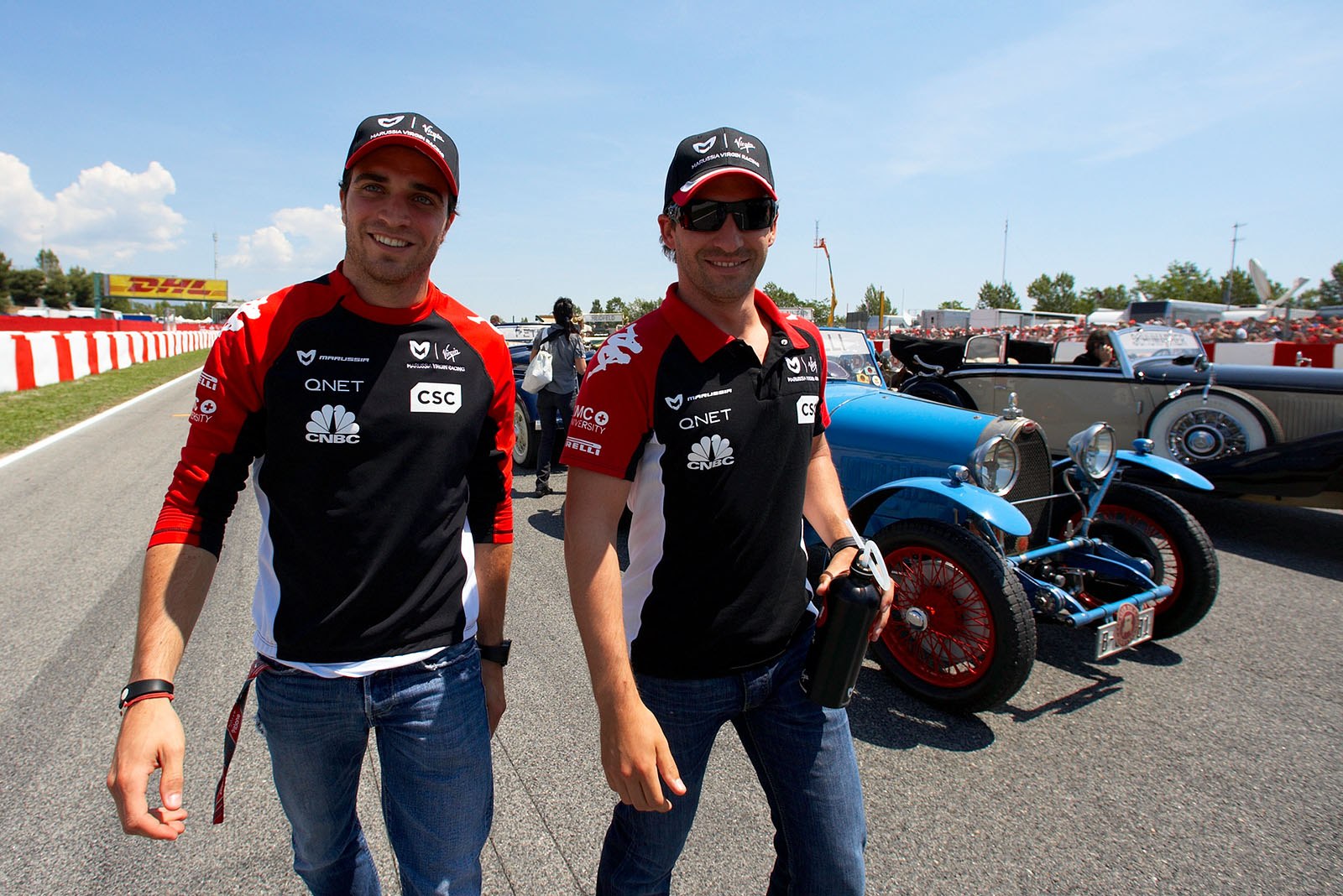 Jerome d'Ambrosio and Timo Glock of Marussia Virgin team.