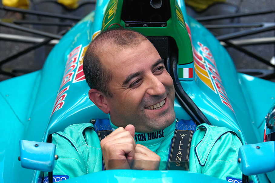 Still same smile of Ivan Capelli in his original Leytonhouse car