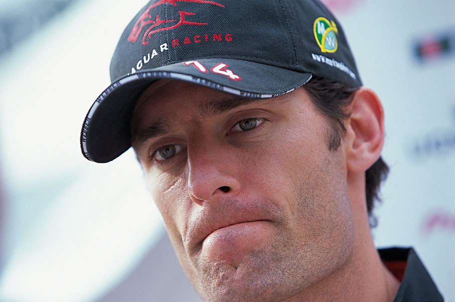 Sadness on the face of Mark Webber after the race