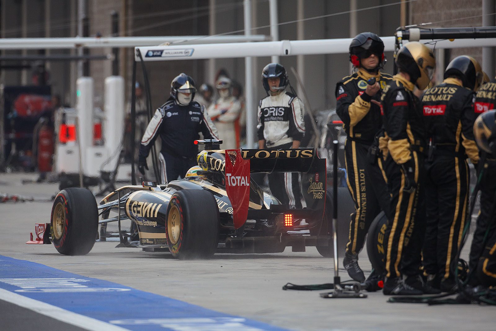 Bruno Senna end his stop at Lotus Renault GP pits