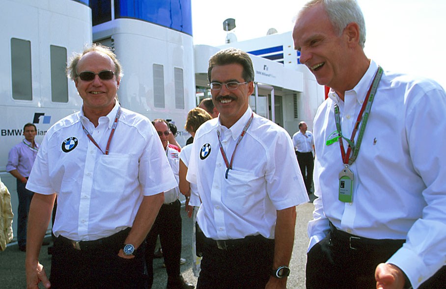 Members of the board of BMW meet at Hockenheim: Dres. Goeschel, Theissen and Panke