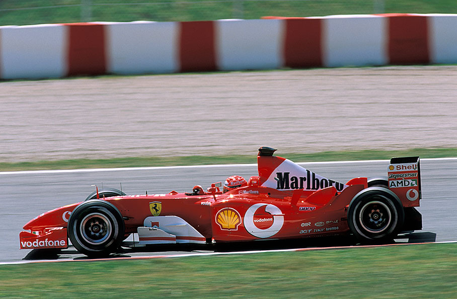 Michael Schumacher in his Ferrari