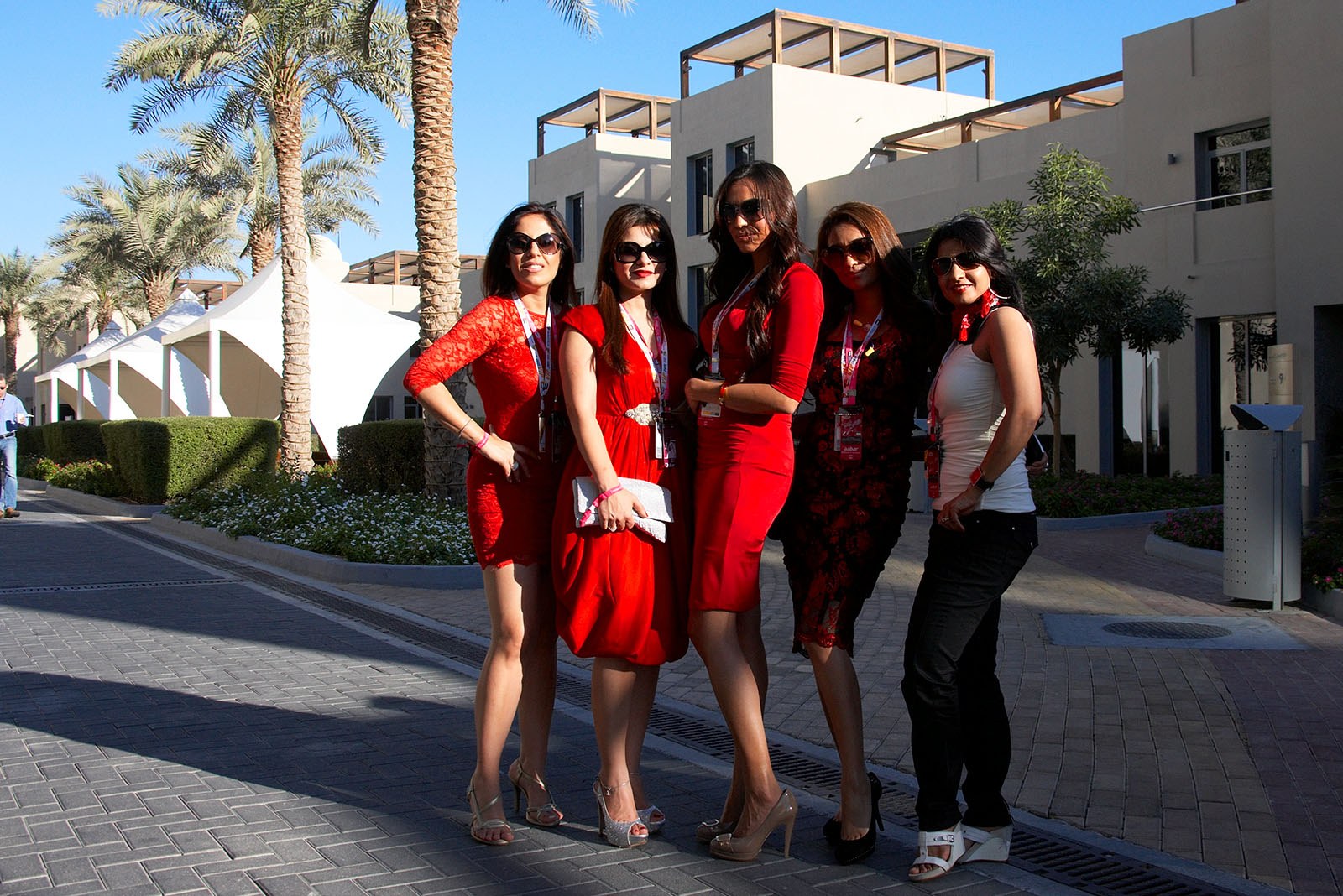 Local VIP beauties pose for a souvenir photo