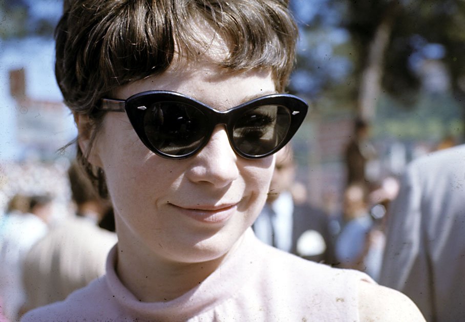 Shirley Maclaine visits the Monaco Grand Prix