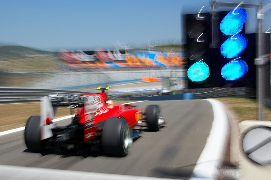Fernando Alonso, Ferrari, at pit lane exit