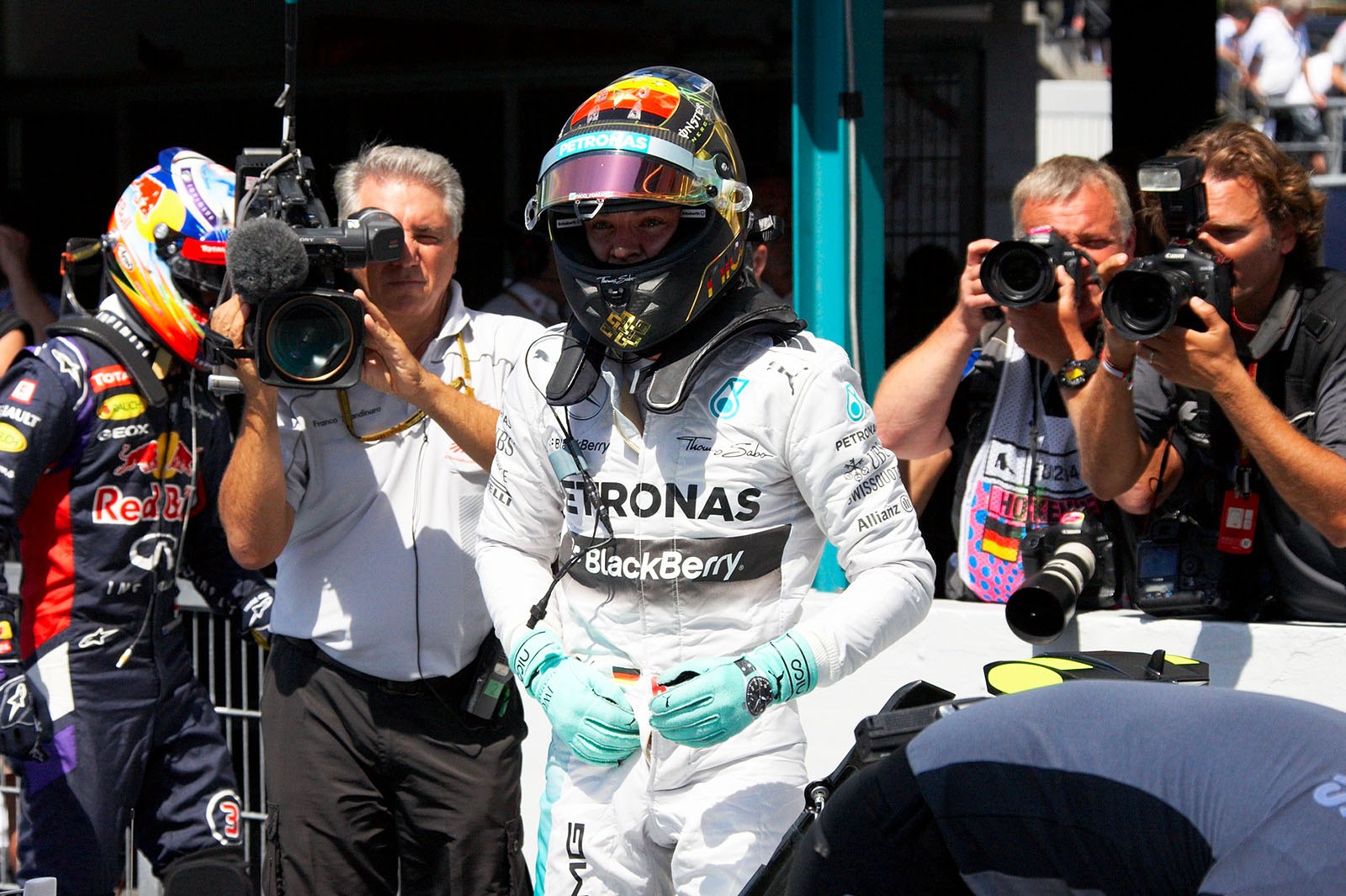 Pole position for Nico Rosberg, his 5th so far this season, Hockenheim, German Grand Prix, 2014