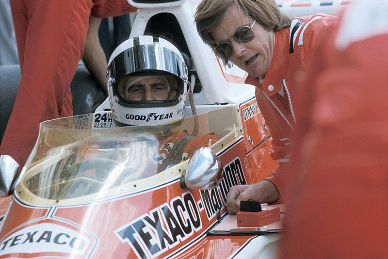 Denny Hulme sits in a McLaren-Cosworth M23, Belgian GP Nivelles-Baulers 1974