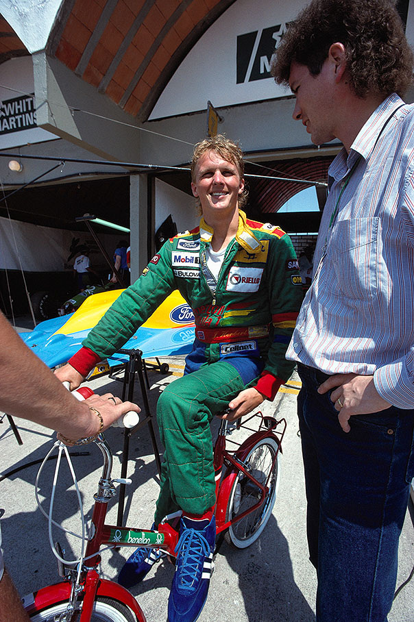 New Benetton driver Johnny Herbert