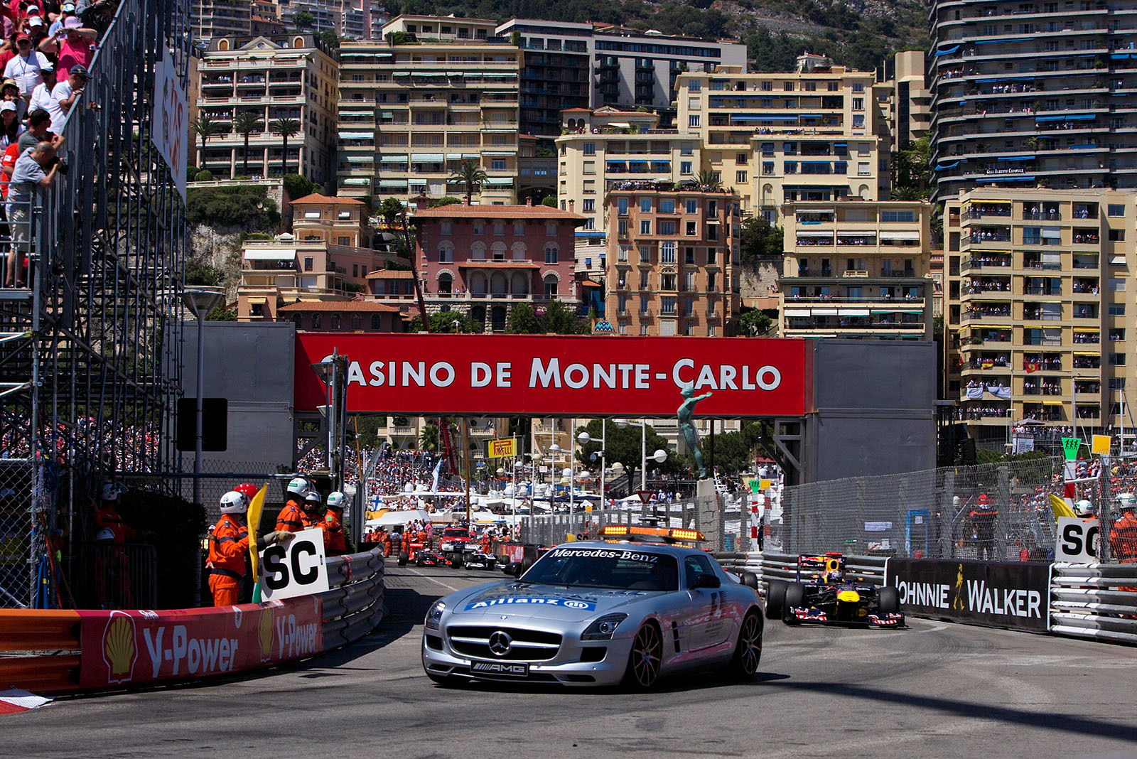 Safety car period.