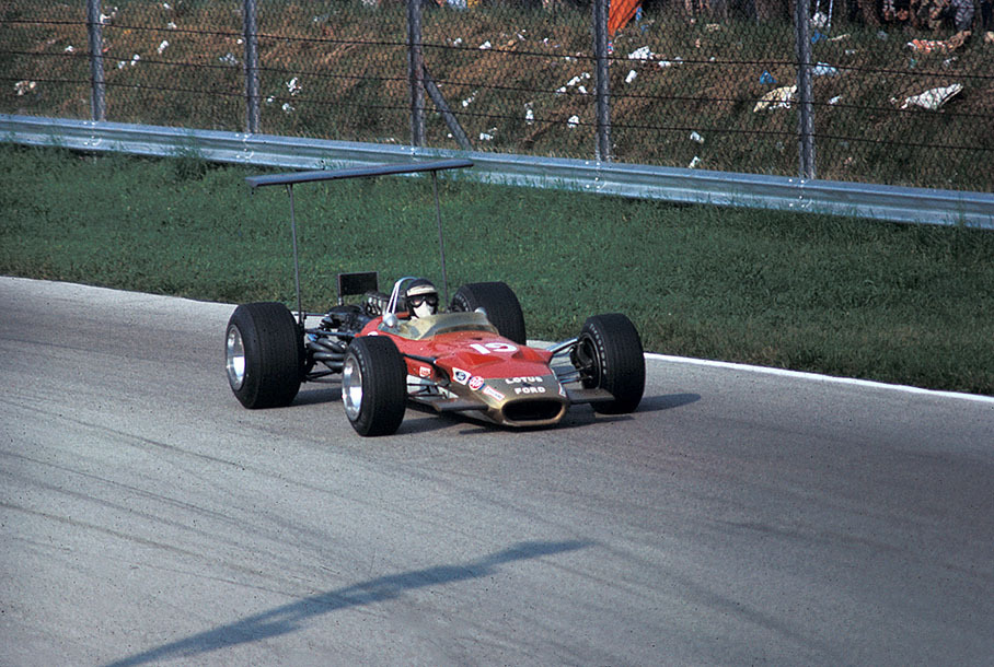Jackie Oliver in a Lotus-Cosworth 49B