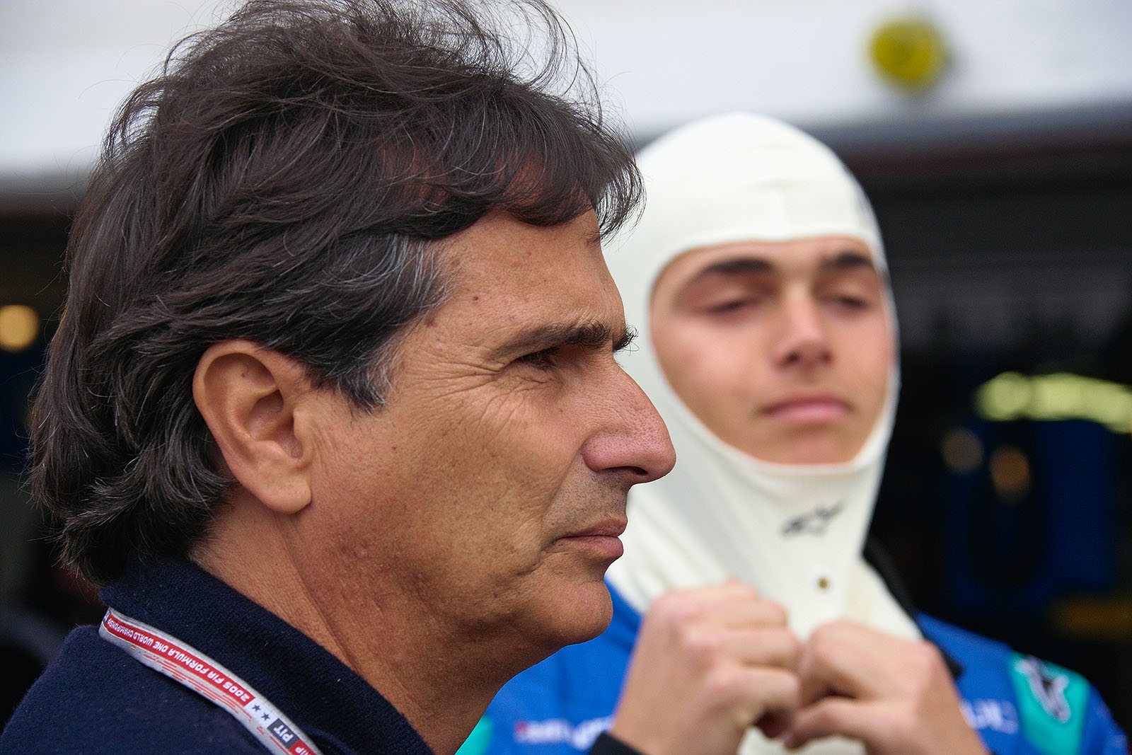 Former F1 World Champion Nelson Piquet and his son Nelsinho, Imola, 2005