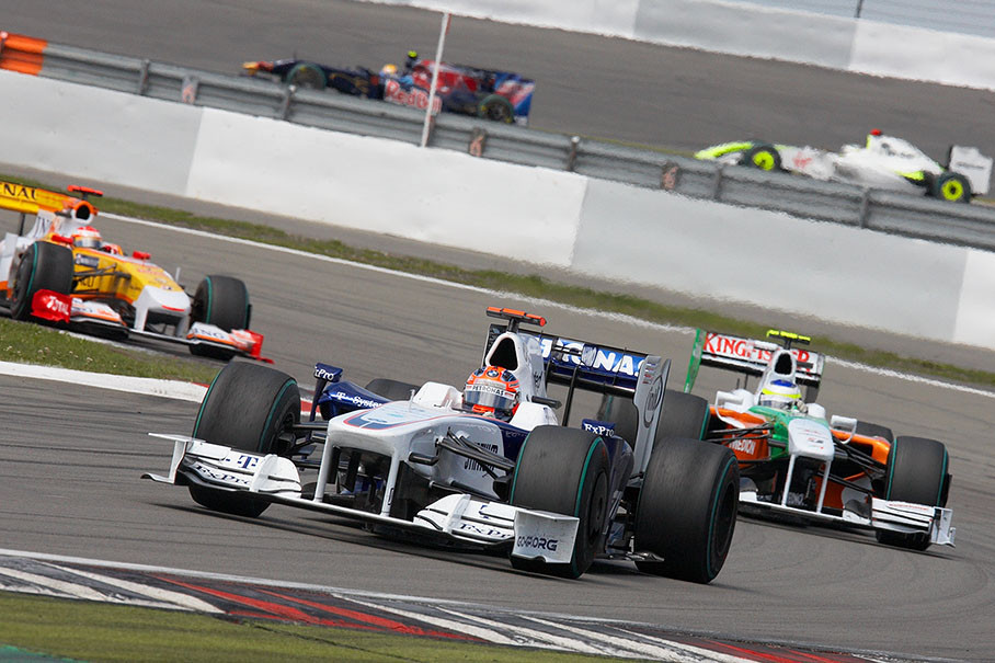 Robert Kubica, BMW Sauber F1, in front of Fisichella and Alonso