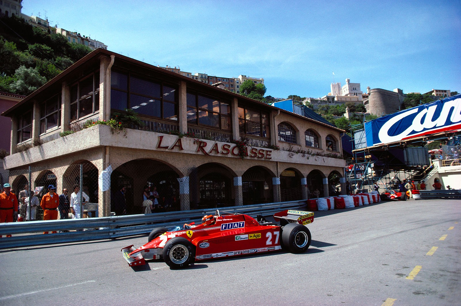 Canadian Ferrari driver Gilles Villeneuve at La Rascasse, Monaco Grand Prix, 1981